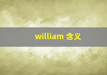 william 含义